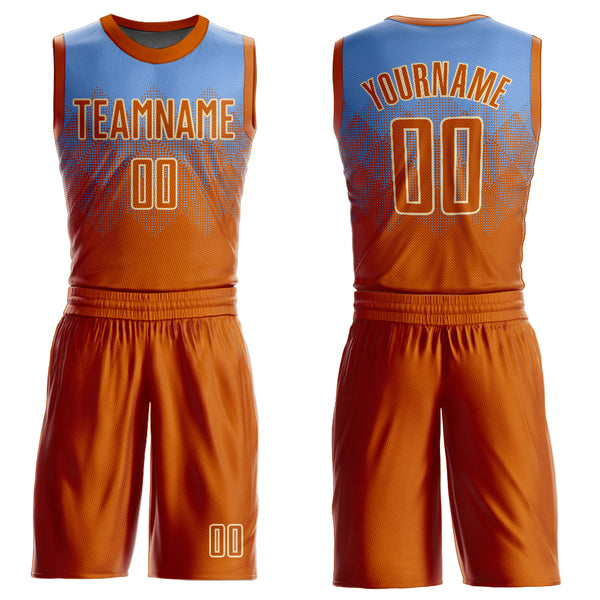 BASKETBALL Jersey Two Color Orange Blue Gradient Template Stock Vector