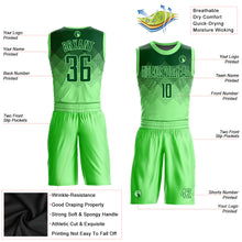 Load image into Gallery viewer, Custom Pea Green Green Round Neck Sublimation Basketball Suit Jersey
