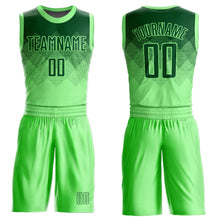 Load image into Gallery viewer, Custom Pea Green Green Round Neck Sublimation Basketball Suit Jersey
