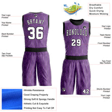 Charger l&#39;image dans la galerie, Custom Purple White-Black Round Neck Sublimation Basketball Suit Jersey
