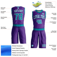 Charger l&#39;image dans la galerie, Custom Purple Teal-White Round Neck Sublimation Basketball Suit Jersey
