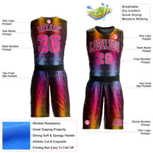 Загрузить изображение в средство просмотра галереи, Custom Black Pink-Gold Animal Fur Print Round Neck Sublimation Basketball Suit Jersey
