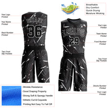 Загрузить изображение в средство просмотра галереи, Custom Black White Bright Lines Round Neck Sublimation Basketball Suit Jersey
