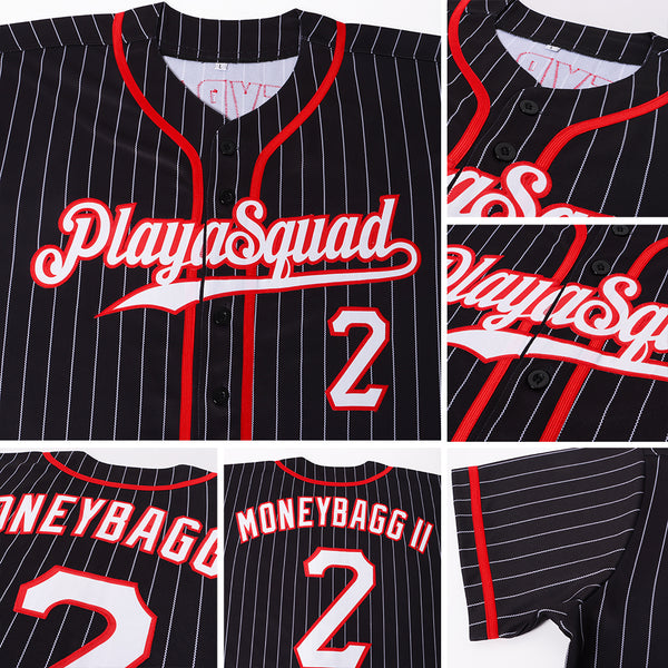 Cheap Custom Black Red-White Authentic Two Tone Baseball Jersey Free  Shipping – CustomJerseysPro
