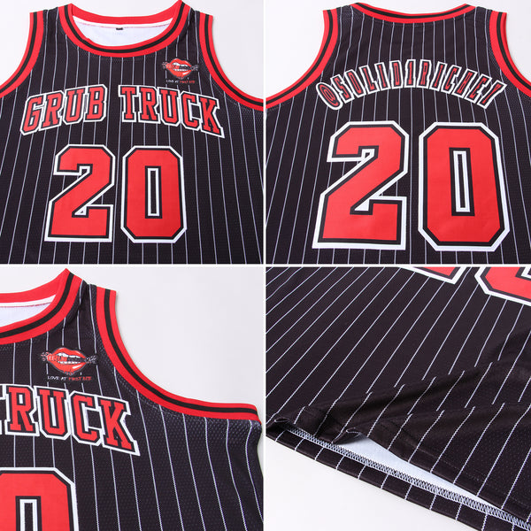 Cheap Custom Black White Pinstripe Black-White Authentic Basketball Jersey  Free Shipping – CustomJerseysPro