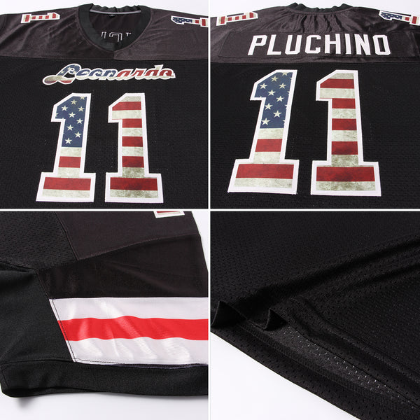 Cheap Custom Black Vintage USA Flag-Cream Mesh Authentic Football Jersey  Free Shipping – CustomJerseysPro