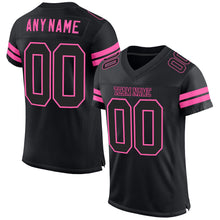 Charger l&#39;image dans la galerie, Custom Black Black-Pink Mesh Authentic Football Jersey
