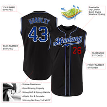 Charger l&#39;image dans la galerie, Custom Black Royal-Red Authentic Sleeveless Baseball Jersey
