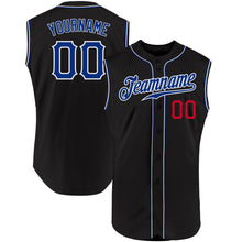 Charger l&#39;image dans la galerie, Custom Black Royal-Red Authentic Sleeveless Baseball Jersey
