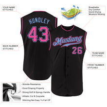 Charger l&#39;image dans la galerie, Custom Black Pink-Light Blue Authentic Sleeveless Baseball Jersey
