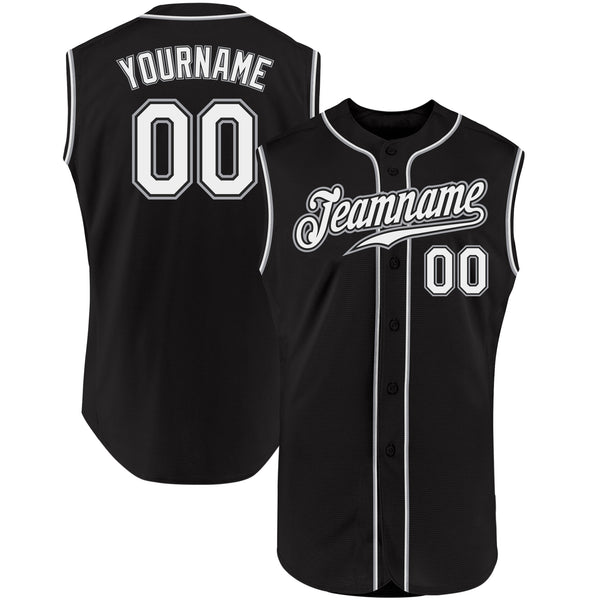 Custom Baseball Jersey Black Gold-White