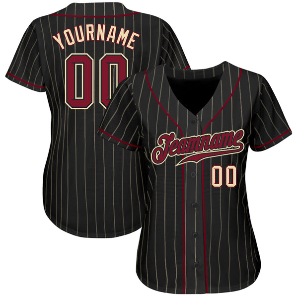 Cheap Custom Cream Crimson-Black Authentic Baseball Jersey Free Shipping –  CustomJerseysPro