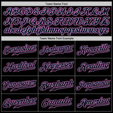 Charger l&#39;image dans la galerie, Custom Black Black Light Blue Pink-White Authentic Baseball Jersey
