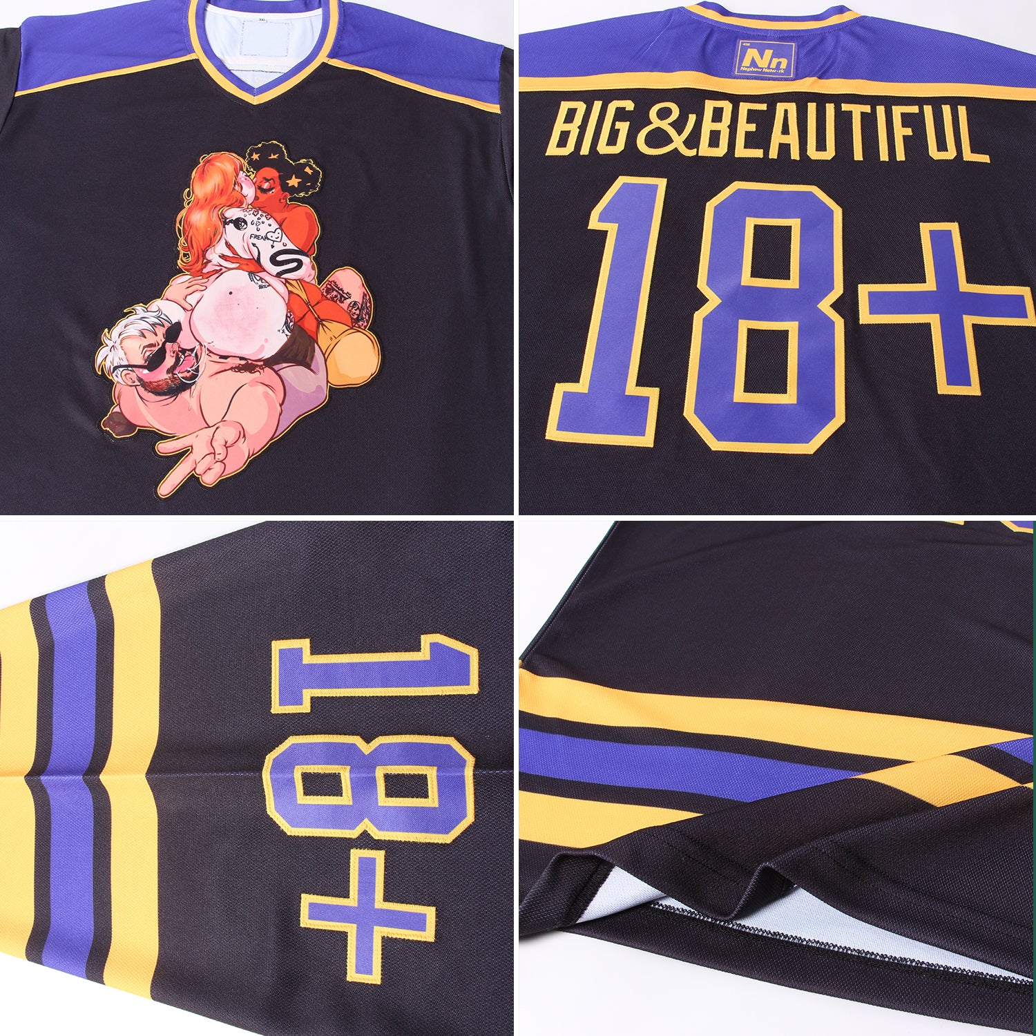 Cheap Custom Gold Purple-Gray Hockey Jersey Free Shipping – CustomJerseysPro