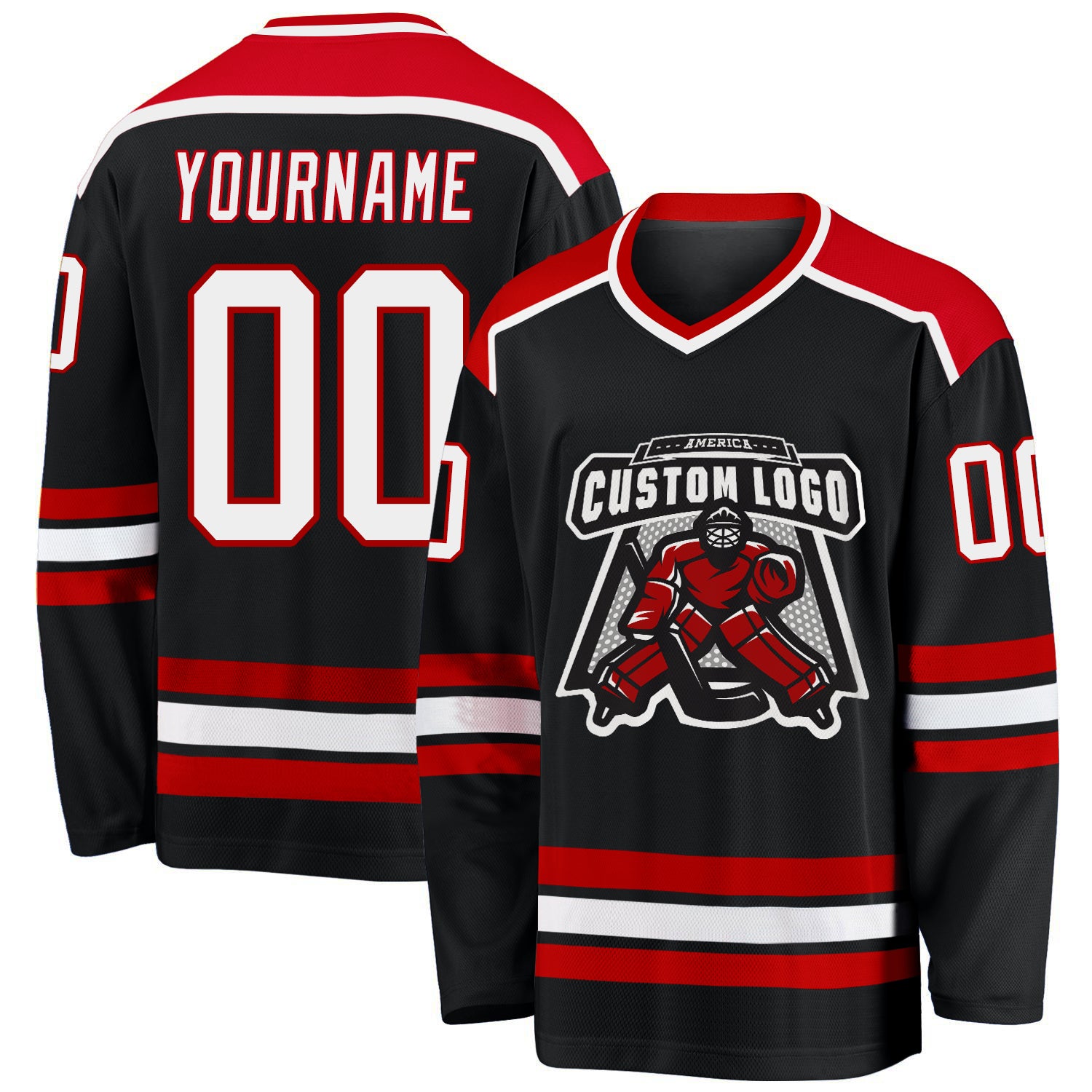 Custom Red White-Black Hockey Jersey Sale – UKSN INC