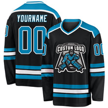 Load image into Gallery viewer, Custom Black Panther Blue-White Hockey Jersey
