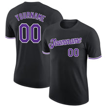 Load image into Gallery viewer, Custom Black Purple-White Performance T-Shirt
