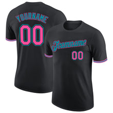 Charger l&#39;image dans la galerie, Custom Black Pink-Teal Performance T-Shirt
