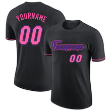 Charger l&#39;image dans la galerie, Custom Black Pink-Purple Performance T-Shirt
