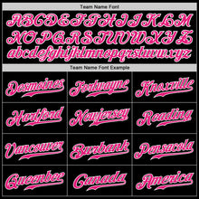 Load image into Gallery viewer, Custom Black Hot Pink-White Authentic Baseball Jersey
