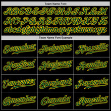 Load image into Gallery viewer, Custom Black Green-Gold Authentic Baseball Jersey
