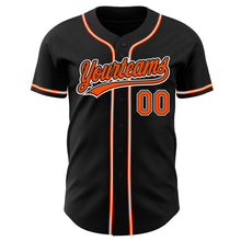 Charger l&#39;image dans la galerie, Custom Black Orange-White Authentic Baseball Jersey
