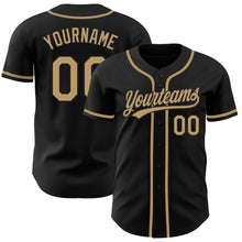 Charger l&#39;image dans la galerie, Custom Black Old Gold Authentic Baseball Jersey
