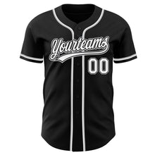 Laden Sie das Bild in den Galerie-Viewer, Custom Black White-Gray Authentic Baseball Jersey
