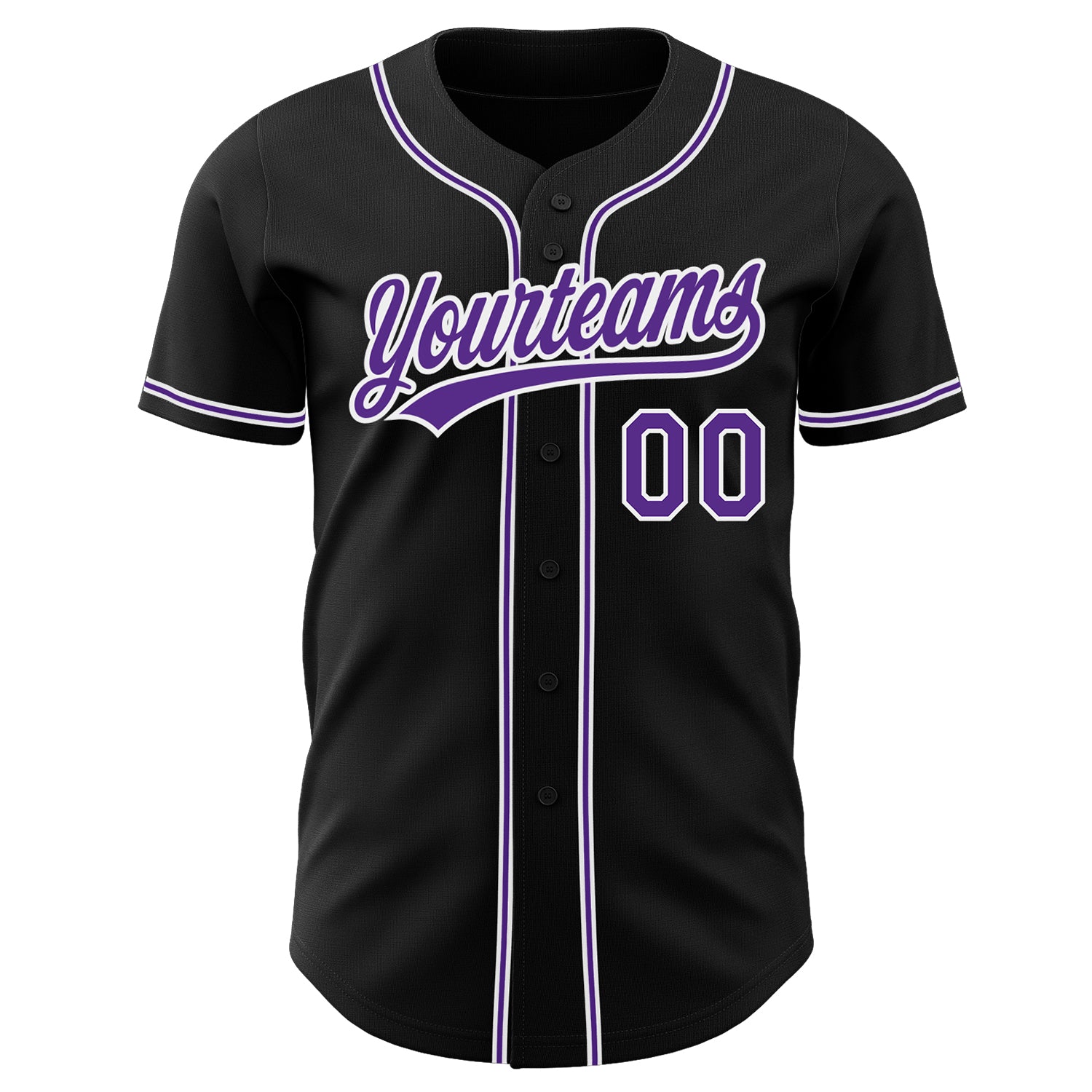 Custom White Purple-Black Authentic Baseball Jersey Women's Size:XL