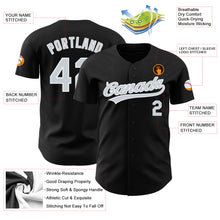 Load image into Gallery viewer, Custom Black Silver-White Authentic Baseball Jersey
