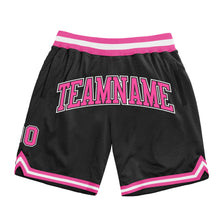 Загрузить изображение в средство просмотра галереи, Custom Black Pink-White Authentic Throwback Basketball Shorts
