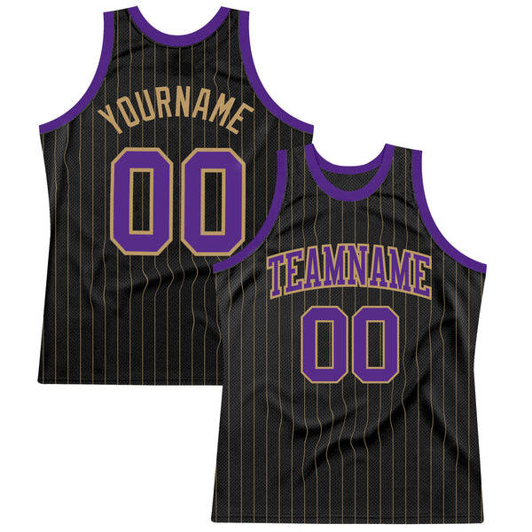 Cheap Custom Purple Black Pinstripe White-Gray Authentic Basketball Jersey  Free Shipping – CustomJerseysPro