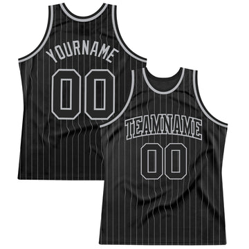 Custom Basketball Black Pinstripe Jerseys - Cheap Design Team ...