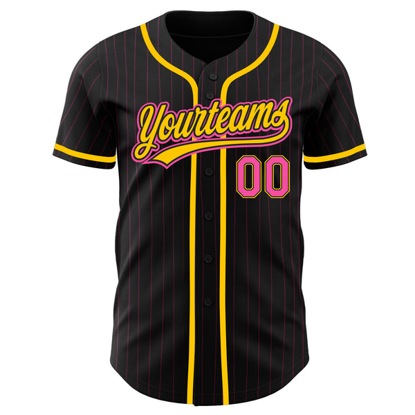 Cheap Custom Black Kelly Green Pinstripe Old Gold Authentic Baseball Jersey  Free Shipping – CustomJerseysPro