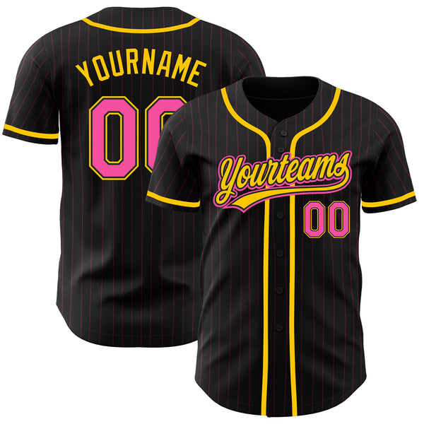 Black and store yellow baseball jersey