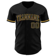 Charger l&#39;image dans la galerie, Custom Black Old Gold Authentic Baseball Jersey
