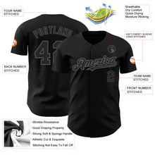 Laden Sie das Bild in den Galerie-Viewer, Custom Black Steel Gray Authentic Baseball Jersey
