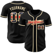 Load image into Gallery viewer, Custom Black Vintage UK Flag-City Cream Authentic Baseball Jersey
