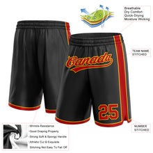 Загрузить изображение в средство просмотра галереи, Custom Black Red-Gold Authentic Basketball Shorts
