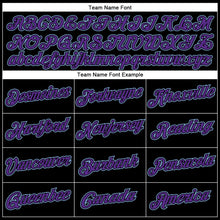 Load image into Gallery viewer, Custom Black Purple-Light Blue Performance T-Shirt
