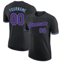 Charger l&#39;image dans la galerie, Custom Black Purple-Light Blue Performance T-Shirt
