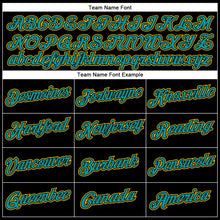 Load image into Gallery viewer, Custom Black Teal-Yellow Performance T-Shirt
