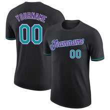 Загрузить изображение в средство просмотра галереи, Custom Black Teal-Purple Performance T-Shirt
