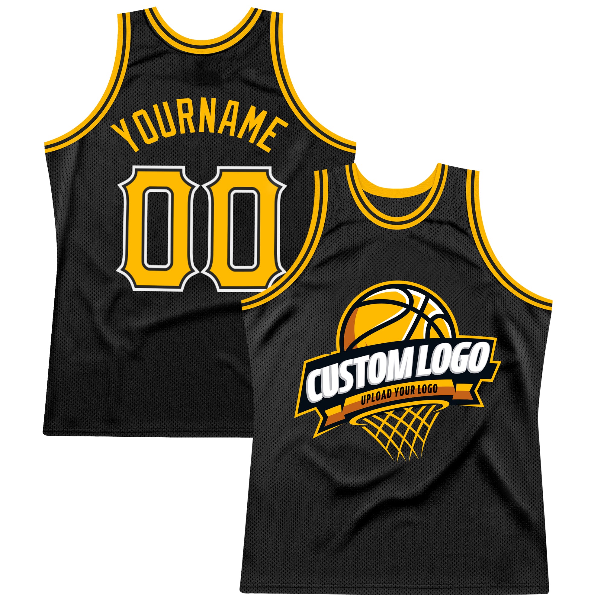 Cheap Custom Black White-Old Gold Authentic Throwback Basketball Jersey  Free Shipping – CustomJerseysPro