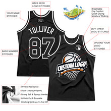 Laden Sie das Bild in den Galerie-Viewer, Custom Black White Authentic Throwback Basketball Jersey
