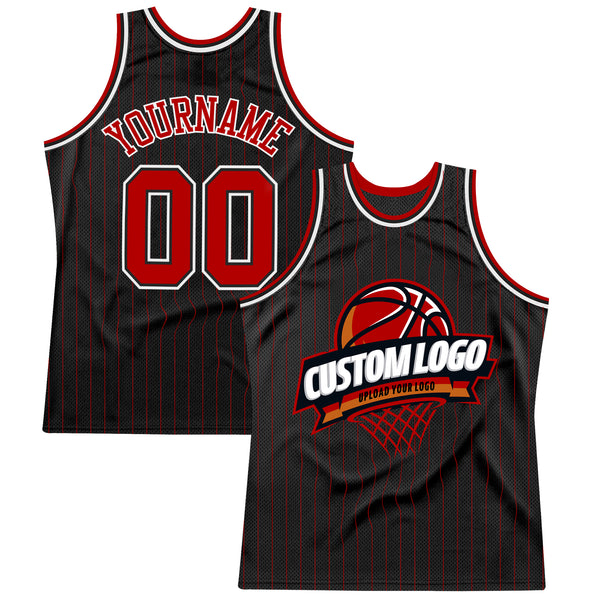 Cheap Custom White Red-Black Authentic Throwback Basketball Jersey Free  Shipping – CustomJerseysPro