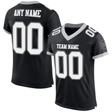 Laden Sie das Bild in den Galerie-Viewer, Custom Black White-Gray Mesh Authentic Football Jersey
