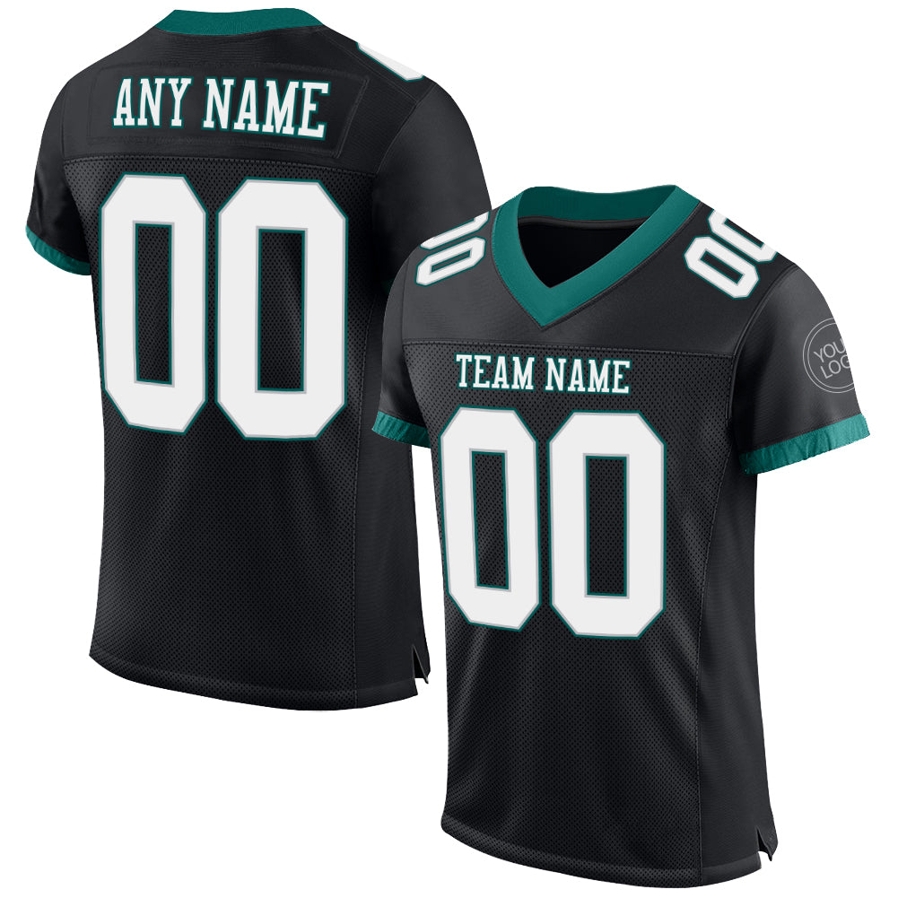 Custom Midnight Green Football Jerseys Women's Men's Youth