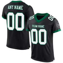 Загрузить изображение в средство просмотра галереи, Custom Black White-Kelly Green Mesh Authentic Football Jersey
