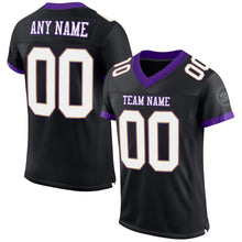 Загрузить изображение в средство просмотра галереи, Custom Black White-Purple Mesh Authentic Football Jersey
